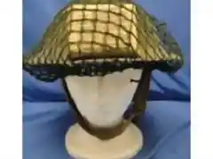 WWII British Army Helmet with Net - 4