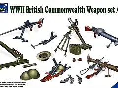 Riich - WW2 British & Commonwealth Weapon Set A - 1-35