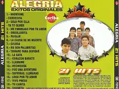 Alegria - 21 Exitos (2012) Trasera