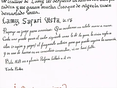 Hilo todo escrito a mano