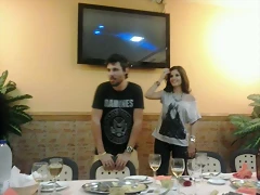 Hugo y María en la cena Hugo y María en la cena