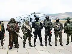 Fuerzas especiales de los ejrcitos de Hungriar, Macedonia, Rumania, Croacia, Ucraina, Polonia y Suiza en unos ejercicios en Croacia