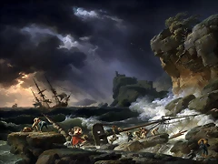 Claude Joseph_Vernet_A shipwreck in Stormy Seas, 1770 The National London Gallery