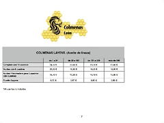 Tabla de precios-Layens