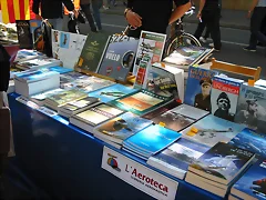 Stand de l'Aeroteca en Las Ramblas de Barcelona