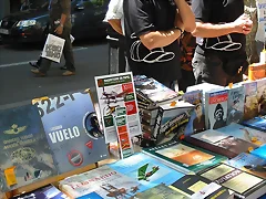 Stand de l'Aeroteca en Las Ramblas de Barcelona