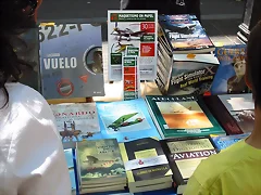 Stand de l'Aeroteca en Las Ramblas de Barcelona