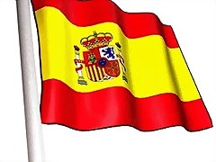 la bandera de espa?a alzada la bandera de espa?a alzada