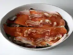 Trucha con bacon