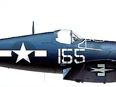 116. F4U-1D Corsair No.155 flown by Lt(jg) Wilbert 'Beads' Popp of VF-84, USS Bunker Hill February 1945