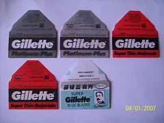 Hojas de afeitar marca Gillette.