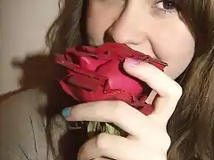 Con una rosa!