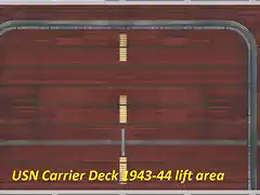 USN Carrier Deck 1943-44 lift area