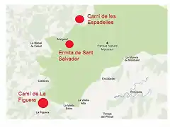 mapa situaci trilogia Montsant