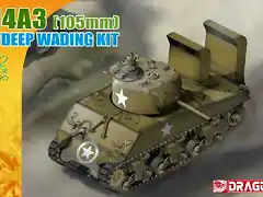 Dragon - M4A3 Sherman (105mm) with deep wading kit - 1-72