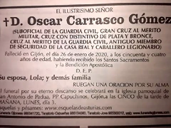 UNA ESQUELA DE GC EJEMPLAR, SU VIUDA