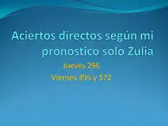 Aciertos directos seg?n mi pronostico solo Zulia