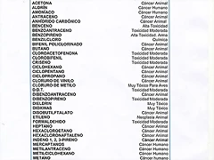 lista de toxicos vertedero