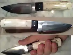 Cuchillo Ogun, Hoja 1070 y cabo de Ciervo y Ebano.