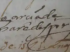 1557 FIRMA DE GARCA DE PAREDES, PRIOR