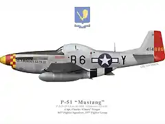 Print GM-009 - US, P-51D-15-NA, 44-14888, Glamorous Glen III, Capt. Charles Yeager, 363 FS, 357 FG