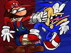 mario-y-sonic-pegandose