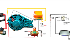 Esquema alternador y luneta termica Seat 600 L especial con extras Esquema alternador y luneta termica Seat 600 L especial con extras
