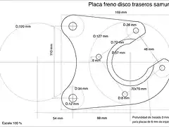 plantilla frenos traseros