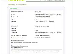 embrague-TRANSFERENCIA BANKIA