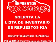 LISTA DE INVENTARIO ROJA