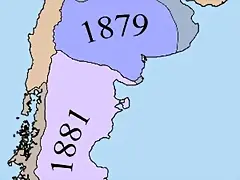Mapa de la evolución territorial de Argentina (1869-1881) Mapa de la evolución territorial de Argentina (1869-1881)