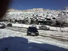 Audi atrapado en la nieve