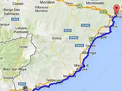 Mapa Savona