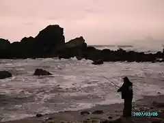 caceando en la playa del cuerno