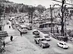 Ljubljana -  Celov?ka-Stra?e, bevor der Bahn?bergang gebaut wurde, 1962