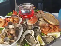 Mariscada con ostras