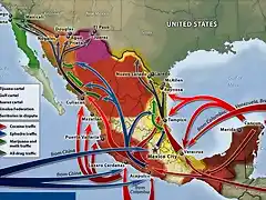 mapa del narcotrafico en mexico