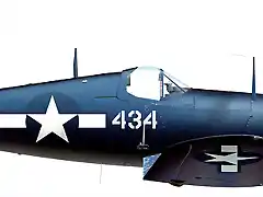 154. F4U-1C Corsair BuNo.82434 No.434 flown by Lt CL Vassey of VMF-441, Okinawa, April 1945