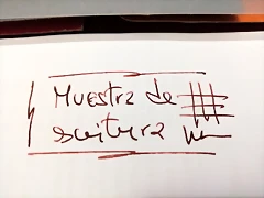Muestra escritura