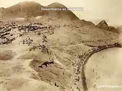 Desembarco de tropas chilenas en Curayaco 1