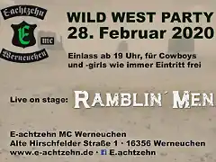 E-achtzehn MC Werneuchen wild west party