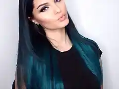 Estilos de pelo Glasshair de Tendencia Azul Noche