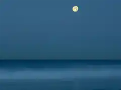 26032 Full moon over calm ocean