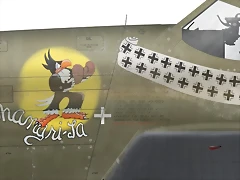 US, P-51B-7-NA, 43-6913, Shangri-La, Don Gentile, 336 FS, 4 FG -detail