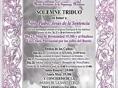 Solemne Triduo-cartel