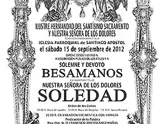 Cartel Besamanos Cultos 2012 bn