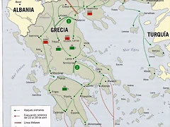 mapa invasin de Grecia 1941.