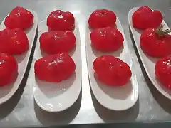 Postres de queso con frutos rojos