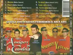 Amigos De La Cumbia - Nosotros Y Ellas (2008) Trasera