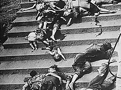 Casualties of a mass panic during a June 1941 Japanese bombing of Chongqing. More than 5000 civilians died during the first two days of air raids in 1939[19]